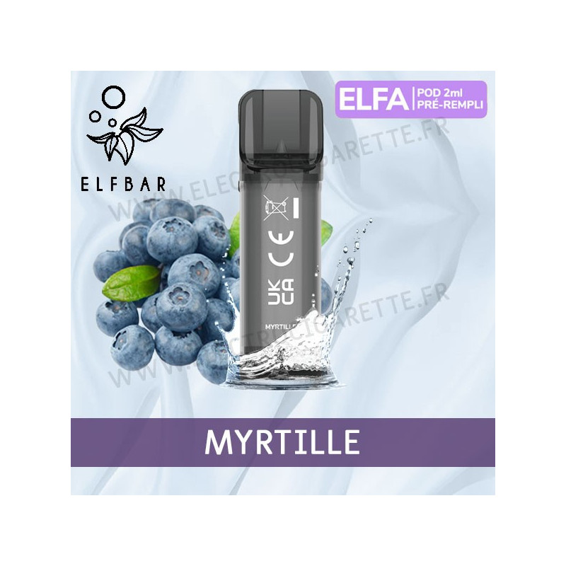 Myrtille - 2 x Capsules Pod Elfa par Elf Bar - 2ml - Vape Pen