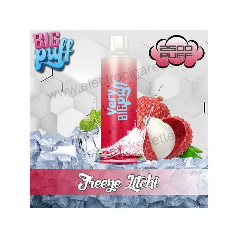 Freeze Litchi - Lychee Ice - Very Big Puff - 2500 bouffées - Vape Pen - Cigarette jetable