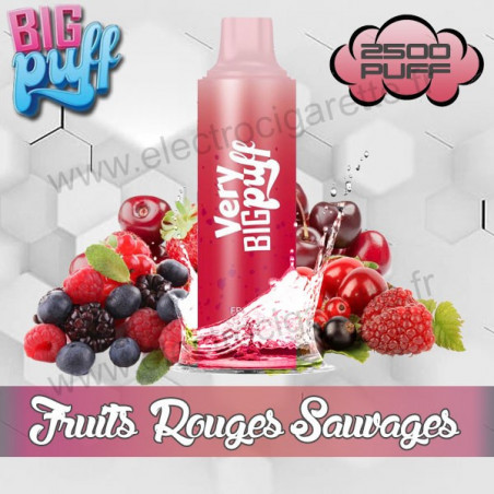 Fruits Rouges Sauvages - Very Big Puff - 2500 bouffées - Vape Pen - Cigarette jetable