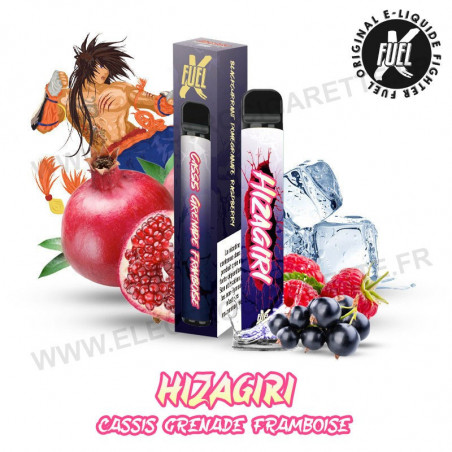 Hizagiri - Cassis Grenade Framboise - Fighter Fuel - Vape Pen - Cigarette jetable - 600 Puff