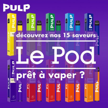 Puff Jetable - Le Pod 600 - 2Ml - Pulp - 00Mg - 10Mg - 20Mg - Découvrez leurs 15 saveurs