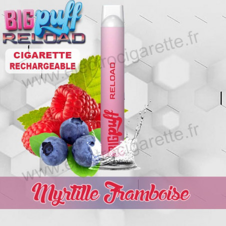 Kit Myrtille Framboise - Big Puff Reload - Vape Pen - Cigarette rechargeable - 600 puffs