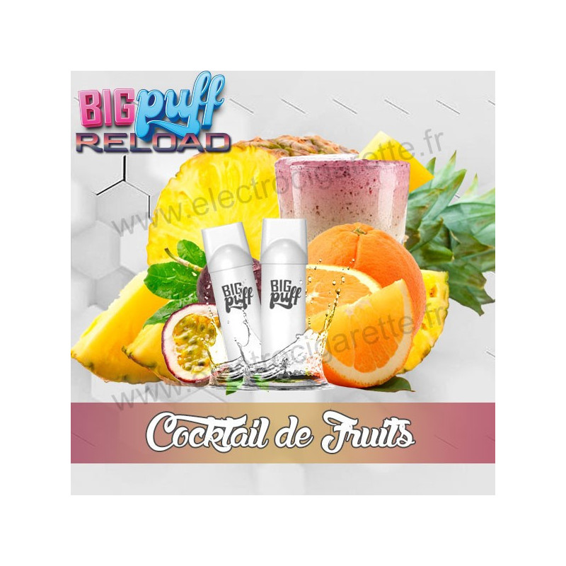 Pod Cocktail de Fruits - Big Puff Reload - Vape Pen - Pod Jetable - 600 puffs