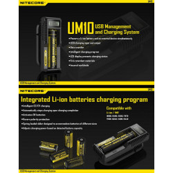Chargeur Nitecore UM10 USB - Informations