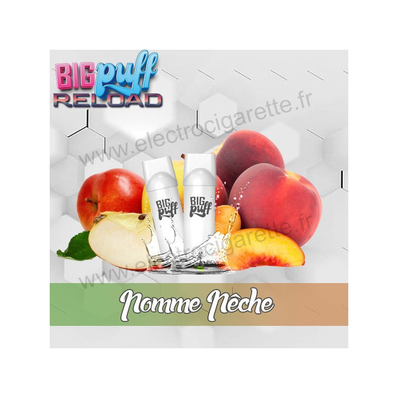 Pod Pomme Pêche - Big Puff Reload - Vape Pen - Pod Jetable - 600 puffs