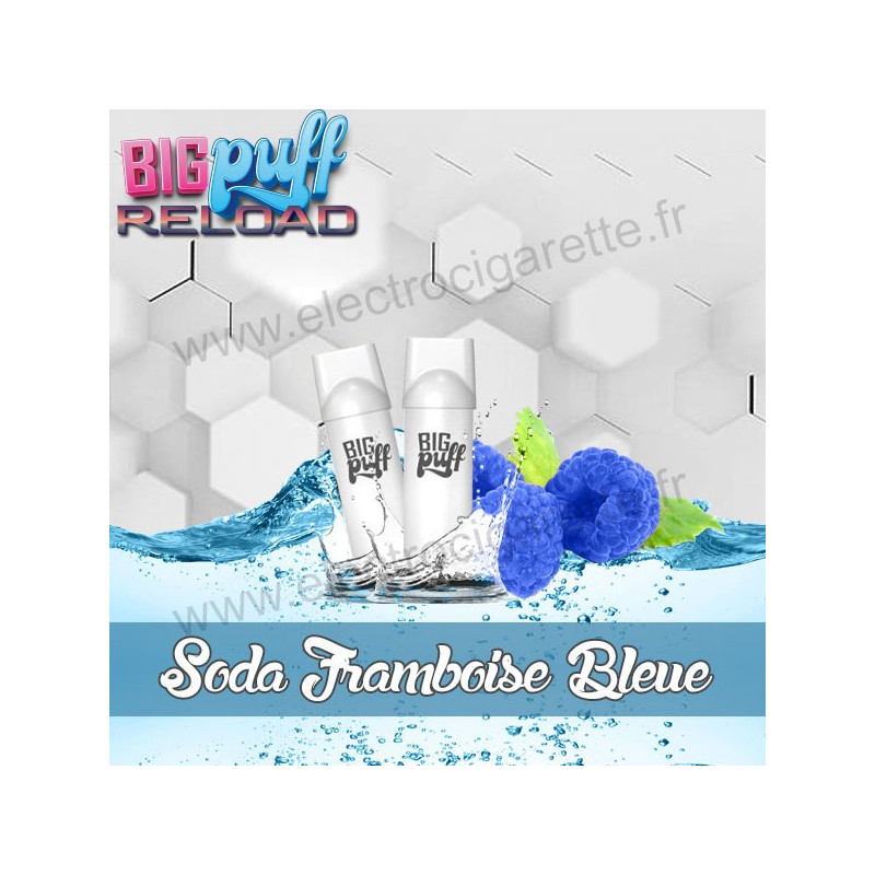 Pod Soda Framboise Bleue - Big Puff Reload - Vape Pen - Pod Jetable - 600 puffs