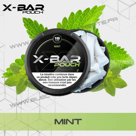 Mint - Menthe - Sachets de Nicotine Pouch - X-Bar - 20 sachets