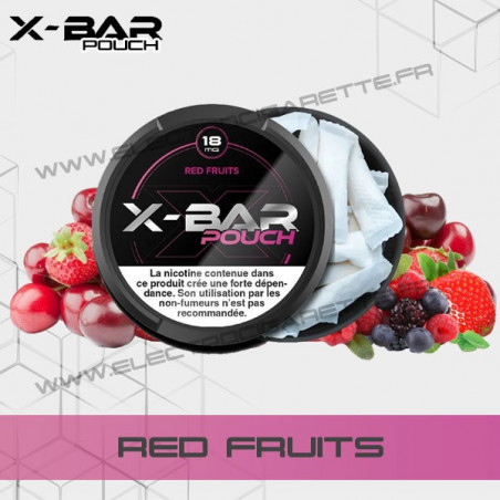 Red Fruits - Fruits Rouges - Sachets de Nicotine Pouch - X-Bar - 20 sachets