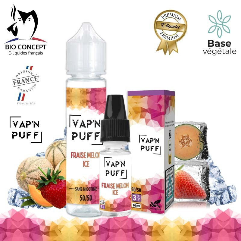 Fraise Melon Ice - Vape'N Puff - Bio Concept - 10ml et ZHC 50ml