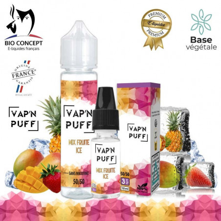 Mix Fruitée Ice - Vape'N Puff - Bio Concept - 10ml et ZHC 50ml