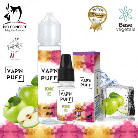 Pomme Ice - Vape'N Puff - Bio Concept - 10ml et ZHC 50ml