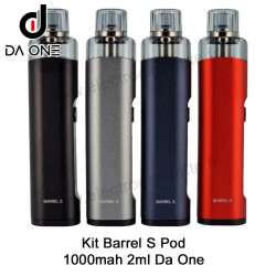 Kit Barrel - S Pod - 1000mah - 2ml - Da One - Toutes les couleurs