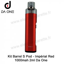 Kit Barrel - S Pod - 1000mah - 2ml - Da One - Couleur Imperial Red