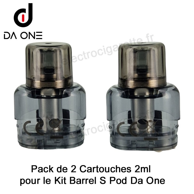 Pack de 2 x Cartouches 2ml pour le Kit Barrel S Pod - Da One