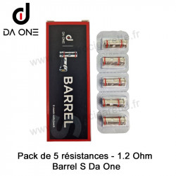 Pack de 5 x résistances - Barrel S - Da One - 1.2 Ohm