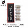 Pack de 5 x résistances - Barrel S - Da One - 1.2 Ohm