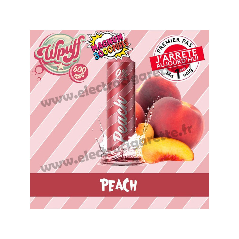 Peach - Pêche - Wpuff Magnum - 3000 Puff - Vape Pen - Cigarette jetable