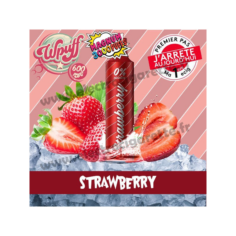 Strawberry - Fraise - Wpuff Magnum - 3000 Puff - Vape Pen - Cigarette jetable