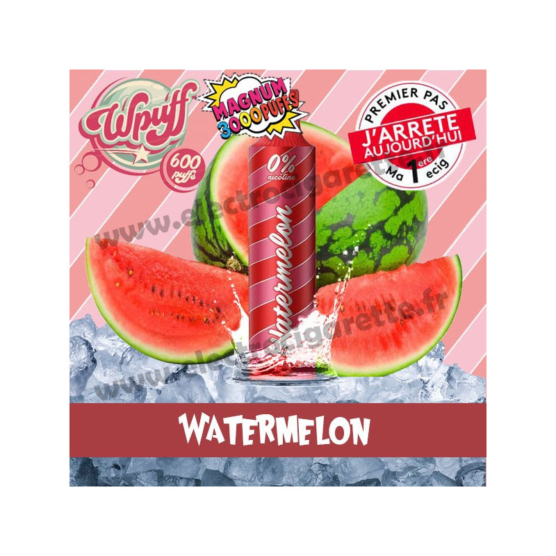 Watermelon - Pastèque - Wpuff Magnum - 3000 Puff - Vape Pen - Cigarette jetable