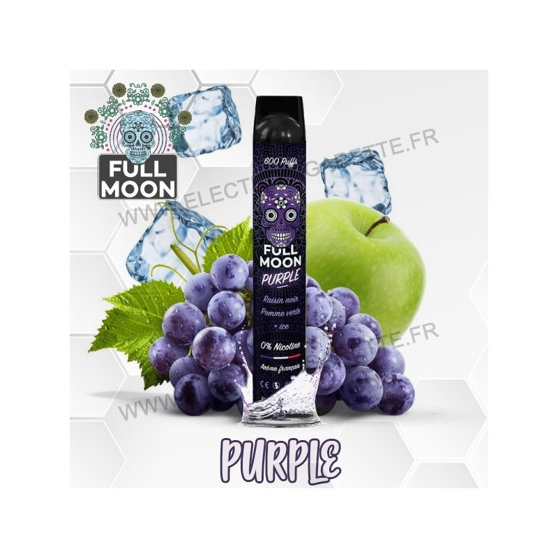 Purple - Full Moon - 600 Puff - Vape Pen - Cigarette jetable
