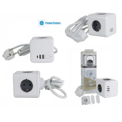 Multiprise secteur avec ports USB et extension PowerCube