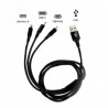 Cable USB 3 en 1 - Type C / Micro Usb / Lightning 125 cm 2.8A