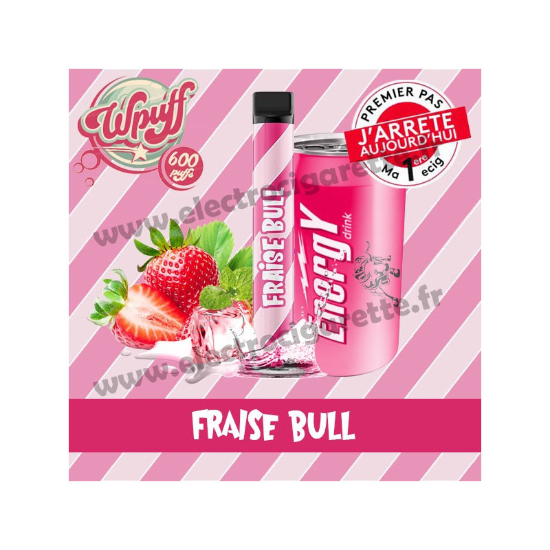 Fraise Bull - Wpuff - Vape Pen - Cigarette jetable