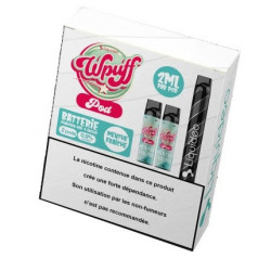 Kit de démarrage Wpuff Pod - Une cigarette jetable noire avec deux pods - Liquideo