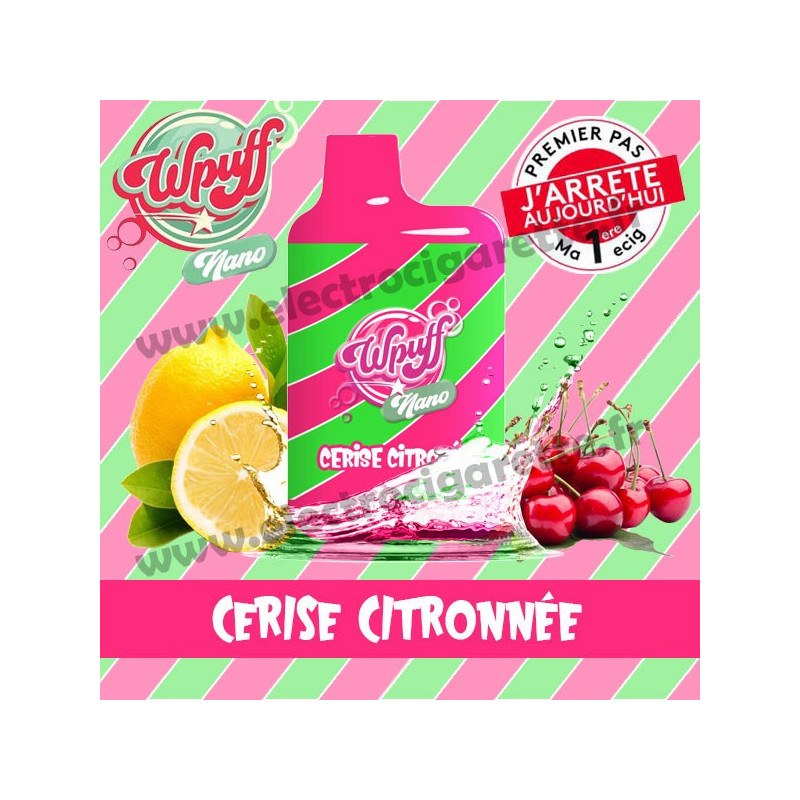 Cerise Citronnée - Wpuff Nano - Vape Pen - Cigarette jetable