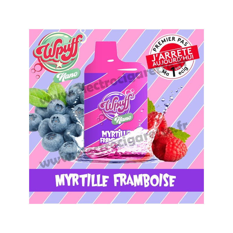 Myrtille Framboyante - Wpuff Nano - Vape Pen - Cigarette jetable
