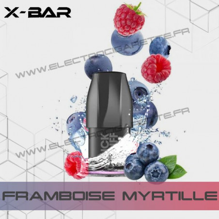 Framboise Myrtille - X-Bar Click Puff - Cartouche Pod