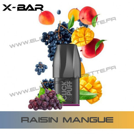 Raisin Mangue - X-Bar Click Puff - Cartouche Pod