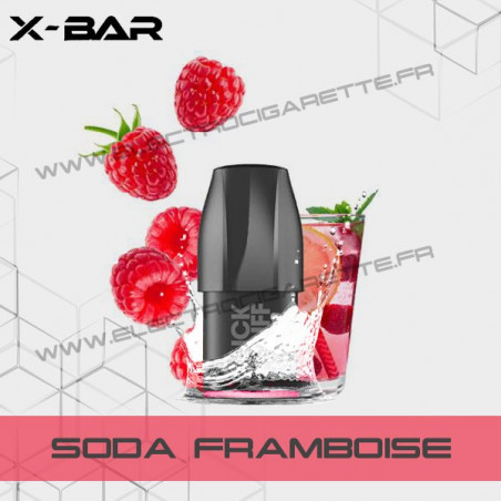 Soda Framboise - X-Bar Click Puff - Cartouche Pod