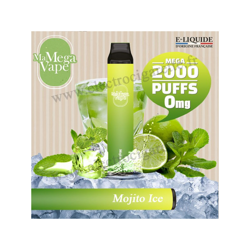 Mojito - Ma mega vape - Vape Pen - Cigarette jetable