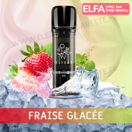 Fraise Glacée - 2 x Capsules Pod Elfa Pro par Elf Bar - 2ml - Vape Pen