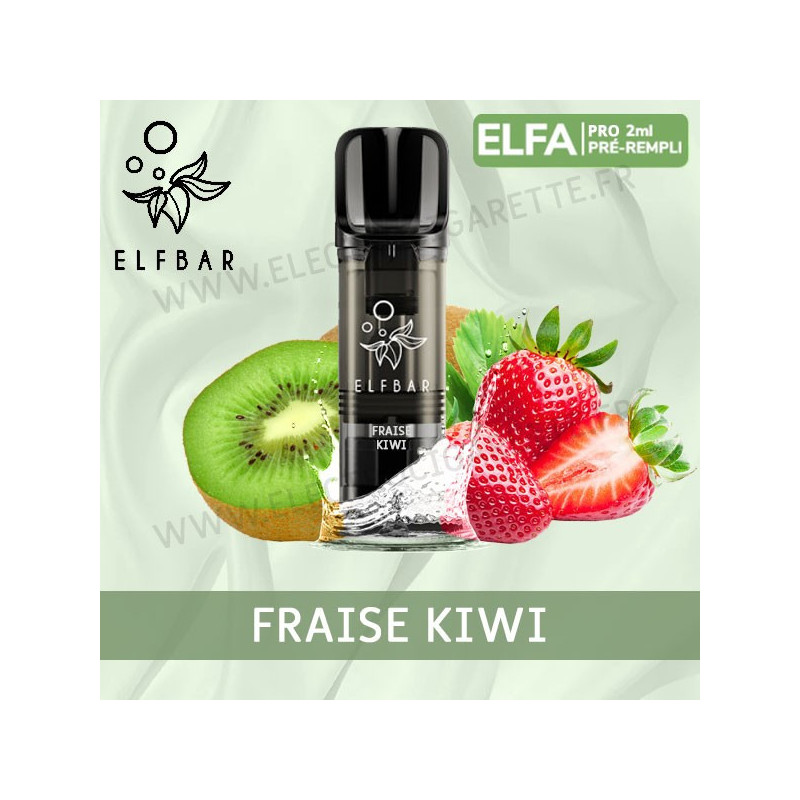 Fraise Kiwi - 2 x Capsules Pod Elfa Pro par Elf Bar - 2ml - Vape Pen
