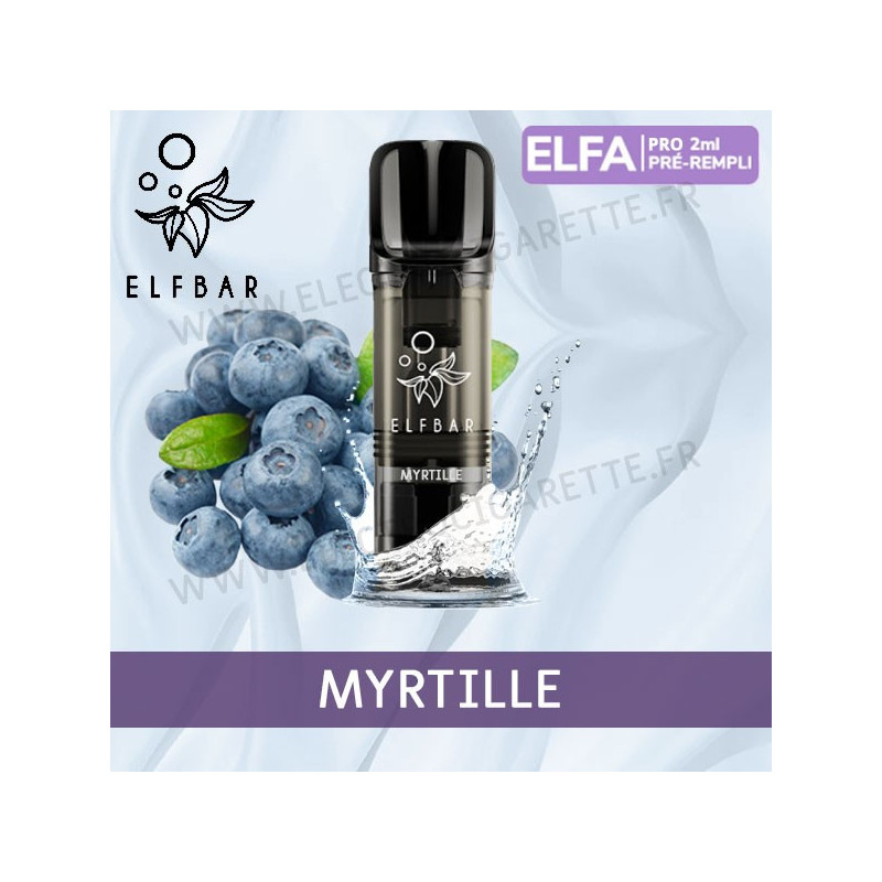 Myrtille - 2 x Capsules Pod Elfa Pro par Elf Bar - 2ml - Vape Pen