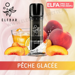 Pêche Glacée - 2 x Capsules Pod Elfa Pro par Elf Bar - 2ml - Vape Pen