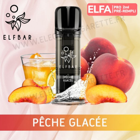Pêche Glacée - 2 x Capsules Pod Elfa Pro par Elf Bar - 2ml - Vape Pen