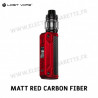 Kit Thelema Solo - 100W - 5ml - Lost Vape - Couleur Matt Red Carbon Fiber