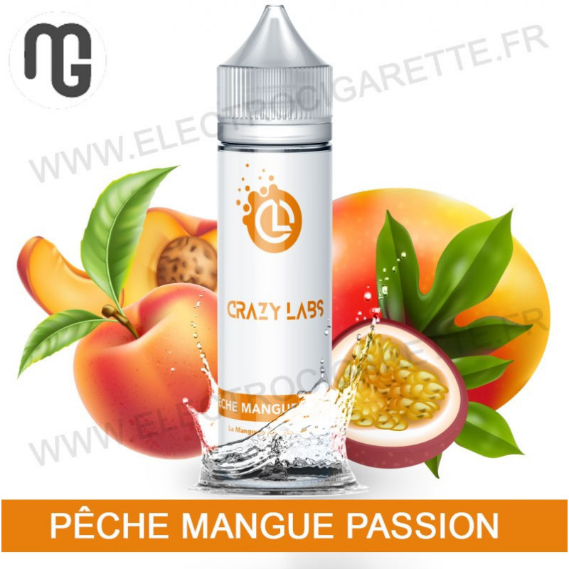 Pêche Mangue Passion - ShortFill - Crazy Labs - MG Vape - ZHC 50 ml