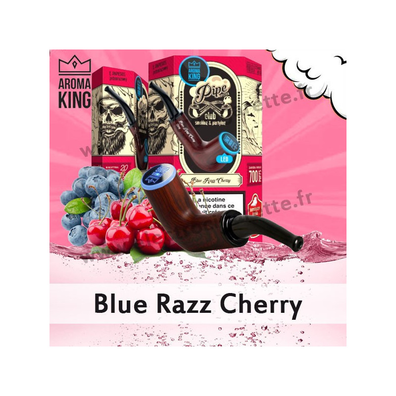 Blue Razz Cherry - Pipe Hipster - Aroma King - Vape Pen - Cigarette jetable - 700 puffs