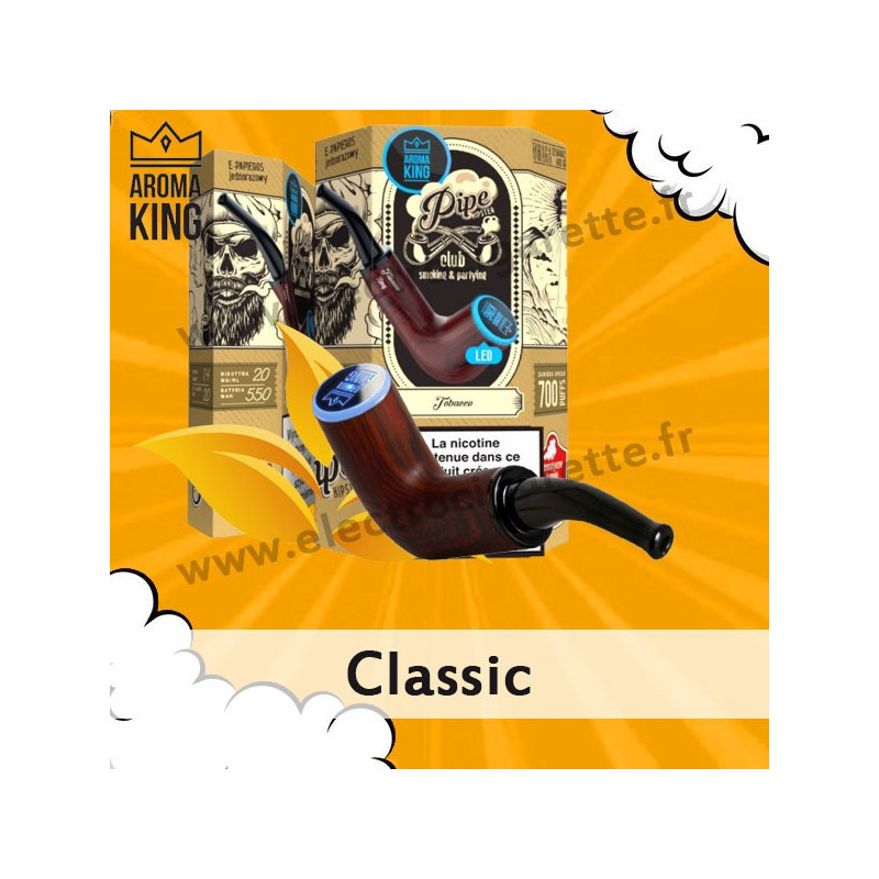 Classic Tobacco - Pipe Hipster - Aroma King - Vape Pen - Cigarette jetable - 700 puffs