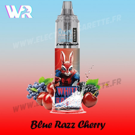 Blue Razz Cherry - White Rabbit - RandM X Tornado - 7000 Puffs - 10ml - Vape Pen - Cigarette jetable