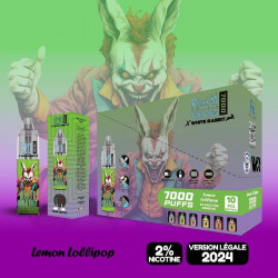 Lemon Lollipop - White Rabbit - RandM X Tornado - 7000 Puffs - 10ml - Vape Pen - Cigarette jetable - Boite