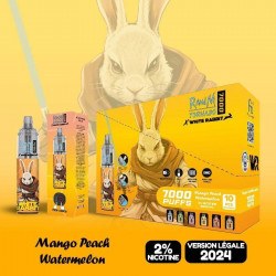 Mango Peach Watermelon - White Rabbit - RandM X Tornado - 7000 Puffs - 10ml - Vape Pen - Cigarette jetable - Boite