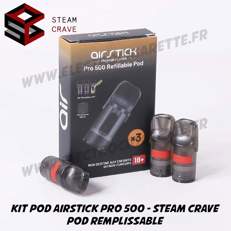Cartouche Pod Remplissable Airstick Pro 500 - Steam Crave