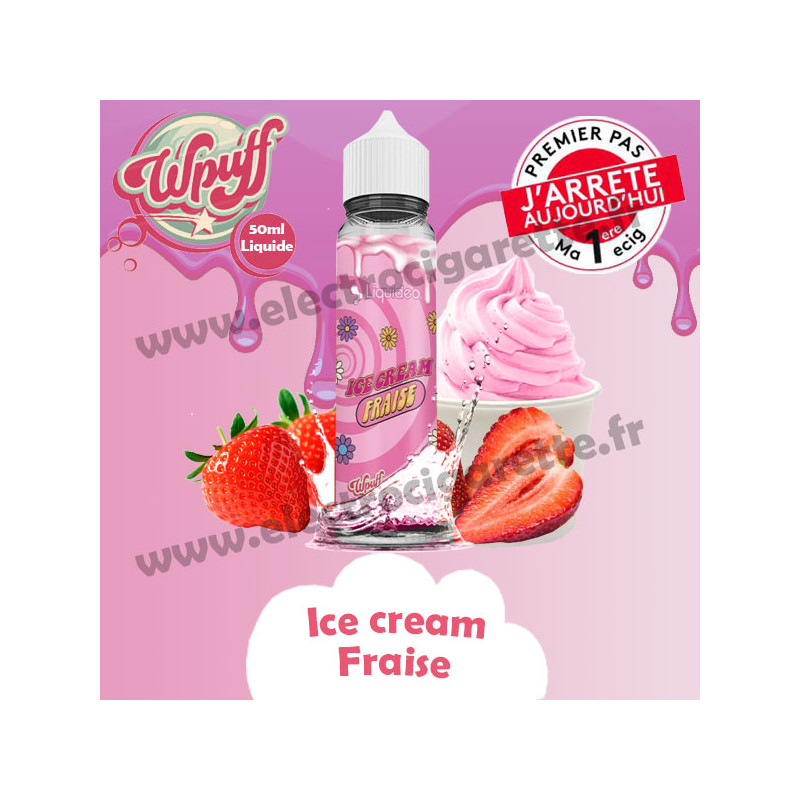 Ice Cream Fraise - Wpuff - ZHC 50ml - 0mg