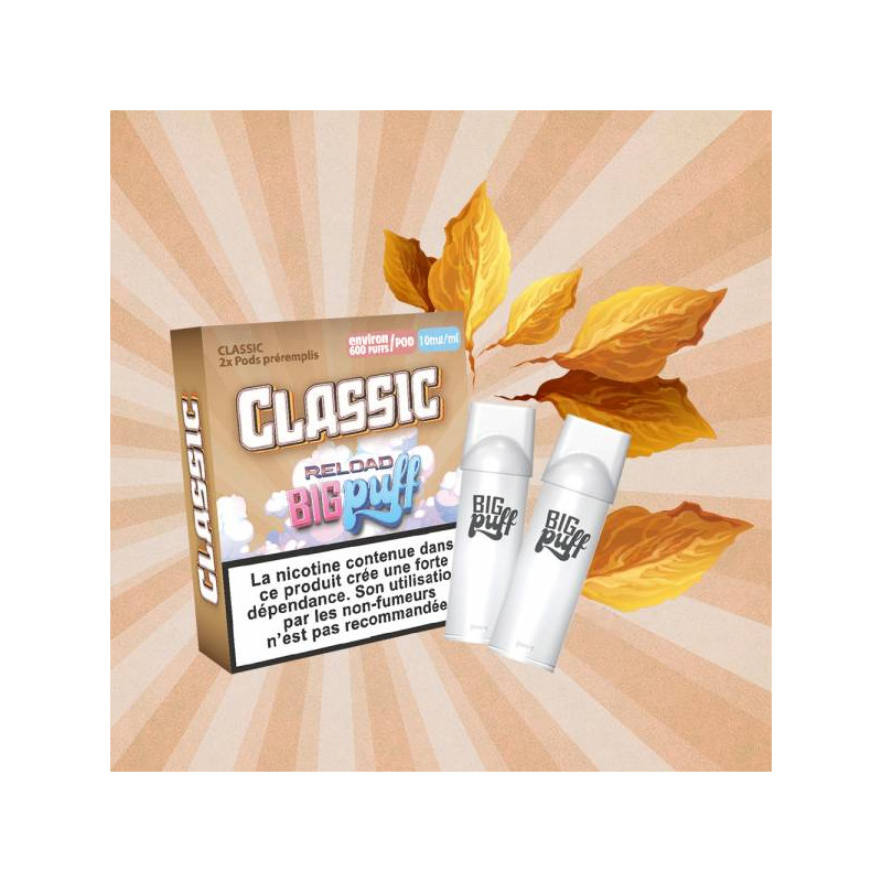 Classic - Big Puff Reload - Vape Pen - Pod Jetable