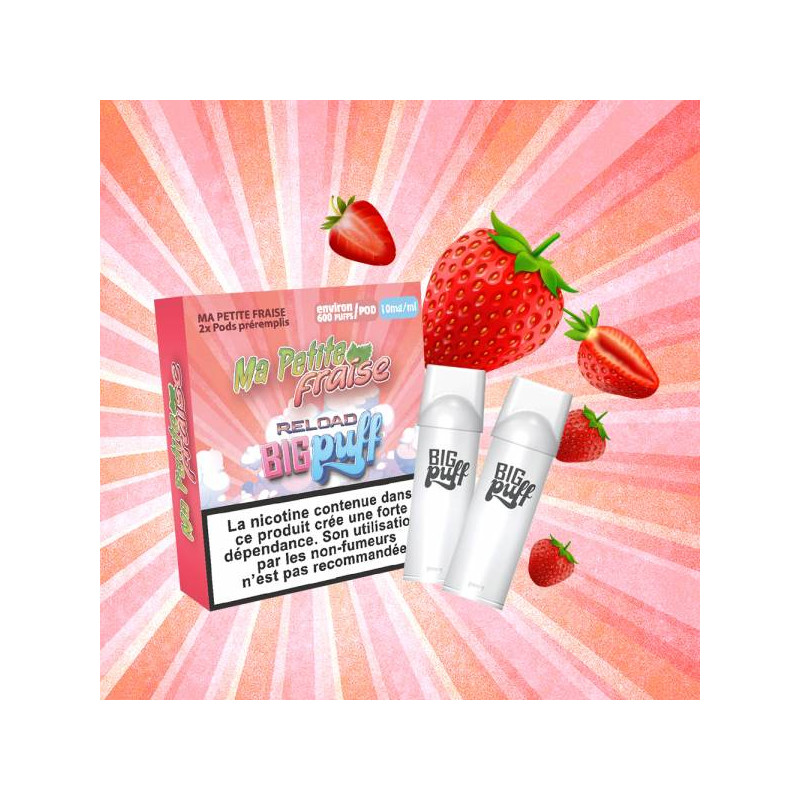 Ma petite fraise - Big Puff Reload - Vape Pen - Pod Jetable